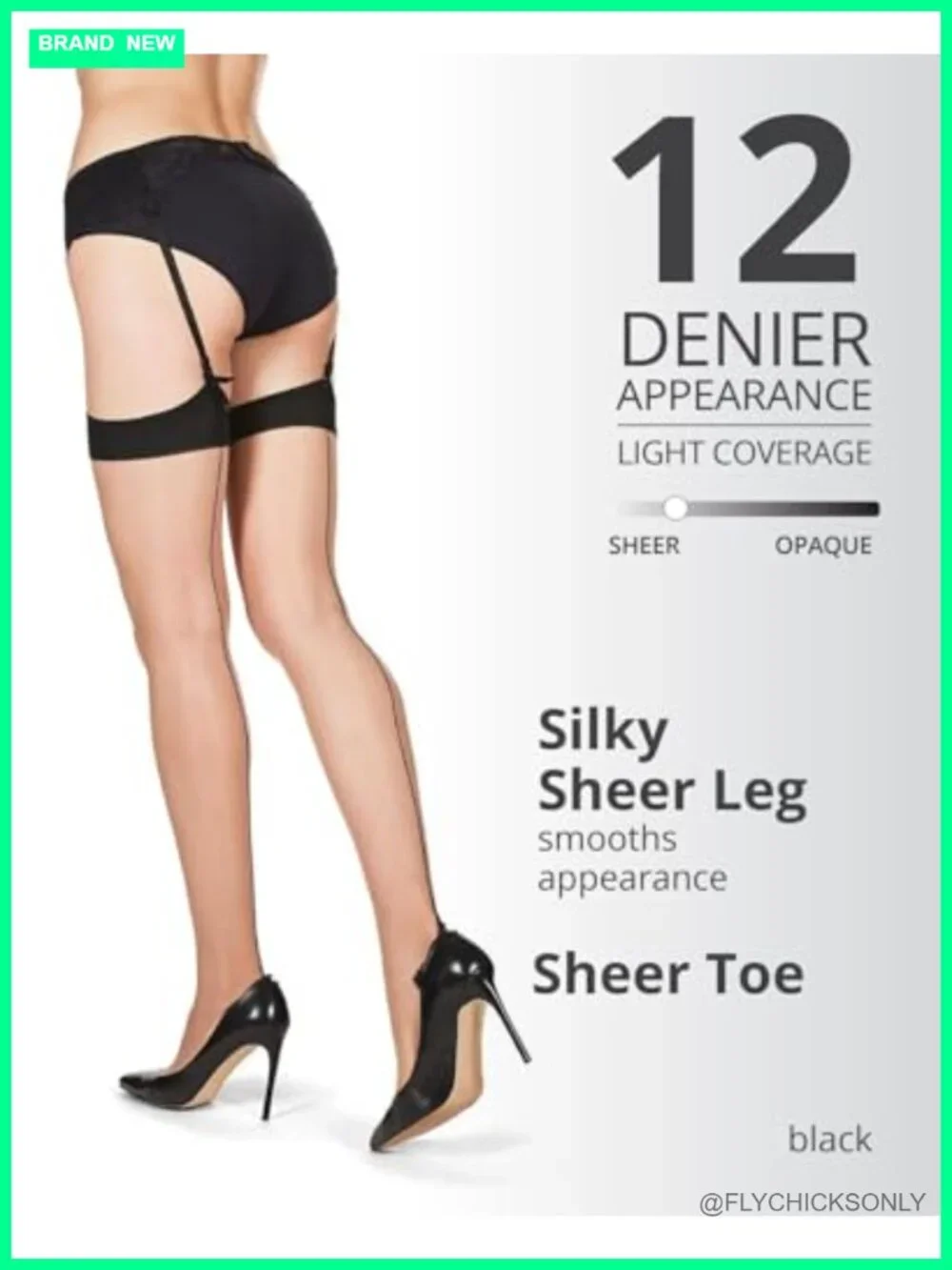 Women's Silky Sheer Thigh High Stockings with Back Seam and Comfort Band